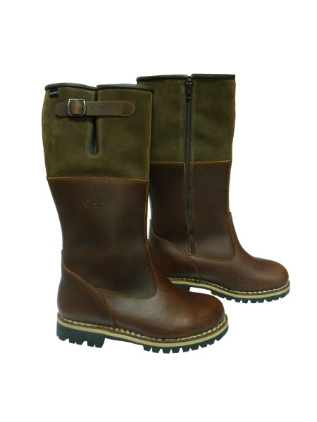Leder Jagdstiefel Lammfellgefüttert